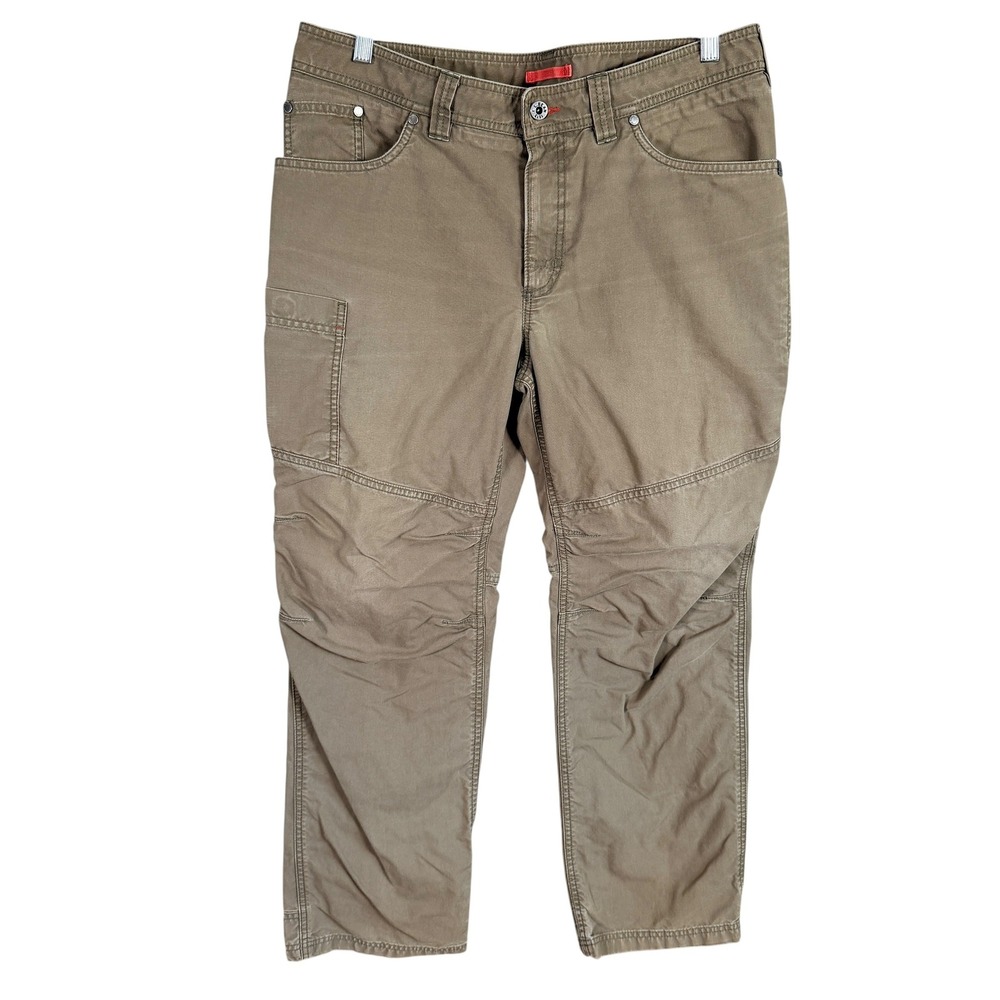LL Bean Riverton Cargo Utility Pants Mens 36x28 Green‎ Articulated Knee 288083